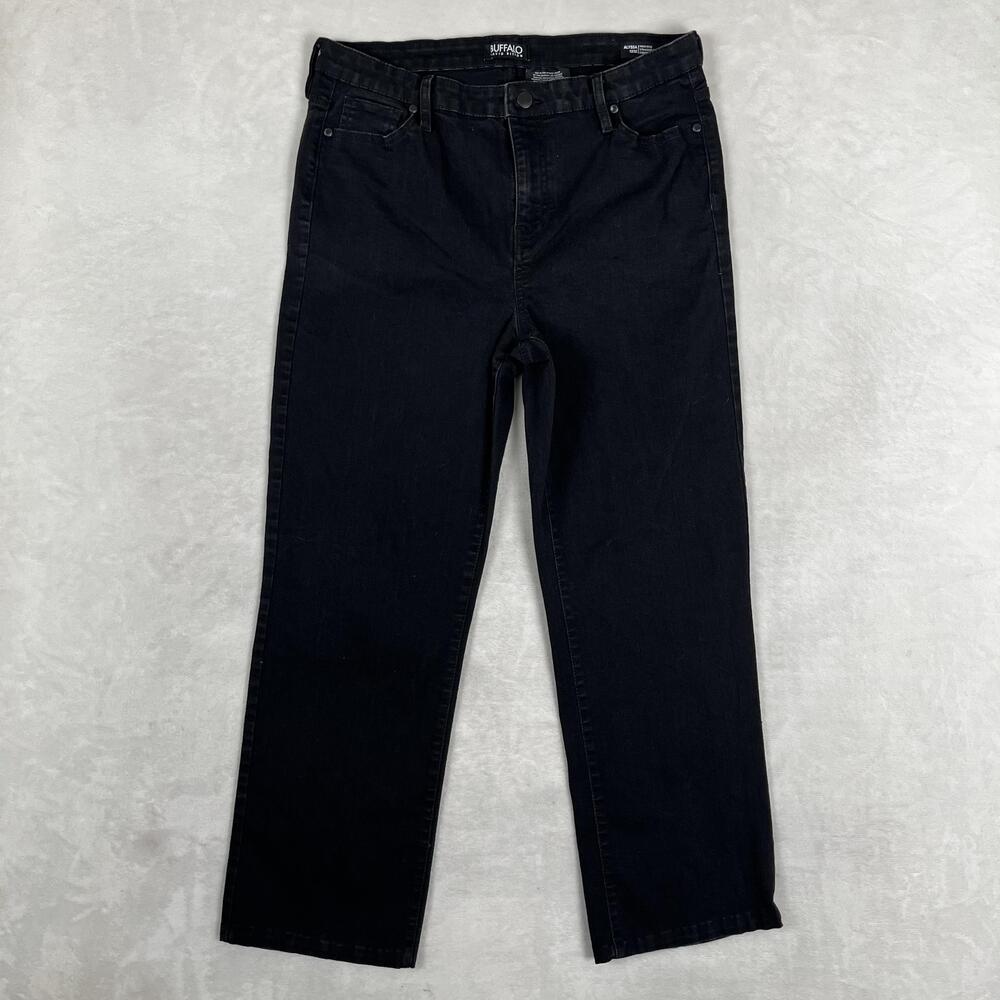 Buffalo David Bitton Alyssa Jeans Womens 12/32 Black High Rise Stretch Denim